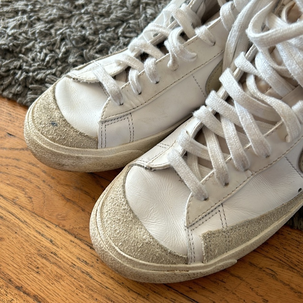 Nike Blazer Sneakers Mid '77 Vintage White Retro Athletic Men's 8.5 - Picture 5 of 11